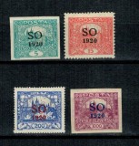 Silezia Superioara 1920 - Mi.No3,6,21,25 neștampilate, cu șarniere