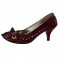 Pantofi decupati dama, din piele naturala, marca Endican, B810-E8, visiniu inchis 36