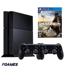 Consola Sony Playstation 4 Ps4 500gb + Doua Controllere + Tom Clancy&amp;#x2019;s Ghost Recon Wildlands PlayStation 4, Second-Hand