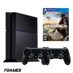 Consola Sony Playstation 4 Ps4 500gb + Doua Controllere + Tom Clancy&amp;#x2019;s Ghost Recon Wildlands PlayStation 4, Second-Hand