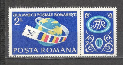 Romania.1990 Ziua marcii postale-cu vigneta DR.533 foto