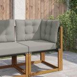 vidaXL Perna pentru canapea de exterior 3 pcs Gri Poliester 900796