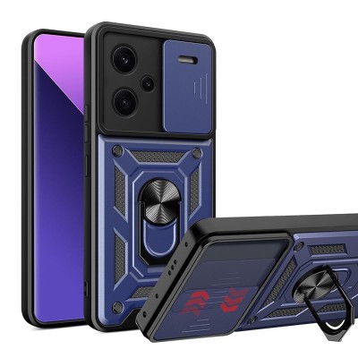 Husa Xiaomi Redmi Note 13 Pro+ 5G protectie camera Techsuit CamShield Series, albastru foto