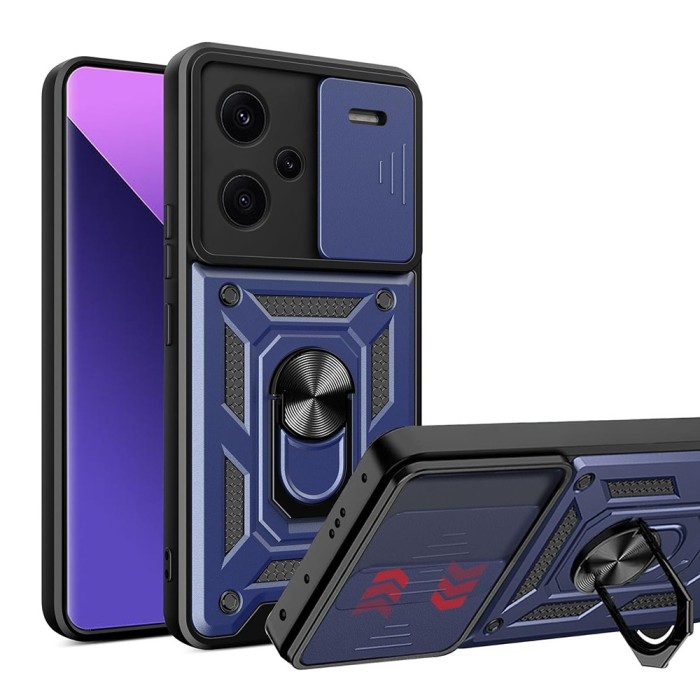 Husa Xiaomi Redmi Note 13 Pro+ 5G protectie camera Techsuit CamShield Series, albastru