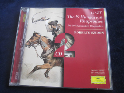 Liszt . Roberto Szidon-The 19 Hungarian Rhapsodies_dublu cd _ Deutsche(EU,1997) foto