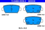 ATE 13.0460-5539.2 set placute frana,frana disc