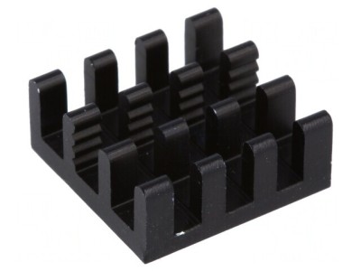 Radiator Aluminiu Negru 14x14x6mm foto