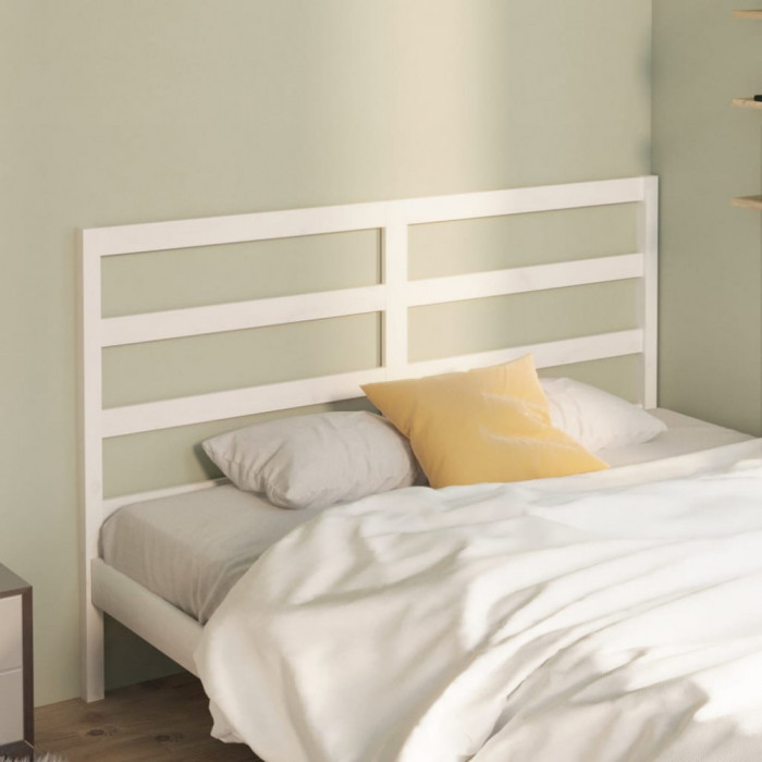 Tablie de pat, alb, 166x4x100 cm, lemn masiv de pin GartenMobel Dekor