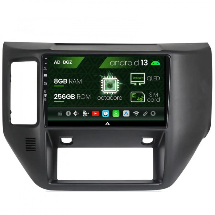 Navigatie Nissan Patrol (2004-2012), Android 13, Z-Octacore 8GB RAM + 256GB ROM, 9 Inch - AD-BGZ9008+AD-BGRKIT166V2