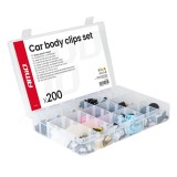 Set de cleme și știfturi auto medii 200 buc AMIO-04739