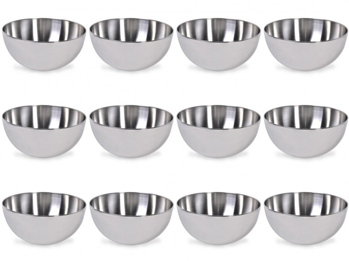 Set boluri, 12 piese, 6.5 l, Metal, Argintiu