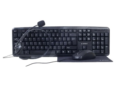 Kit birou USB A, US layout, negru foto
