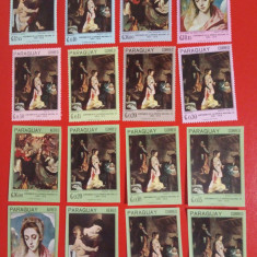 PARAGUAY, PICTURI - SERIE COMPLETĂ PERF./IMPERF. MNH