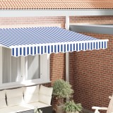 VidaXL Obloane pentru copertină de 2,5 m &icirc;n alb și albastru 2,3x0,2 m