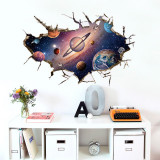 Sticker decorativ, gaura in perete spre cosmos, 85 cm, 68STK-1