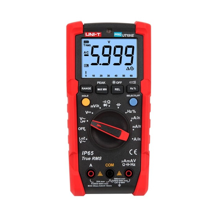 multimetru digital, UNI-T, UT191E, 600mV-0.6kV, 600&micro;A-20A
