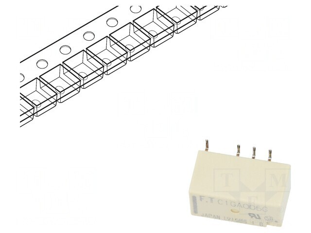 Releu Electromagnetic DPDT 5VDC SMT