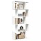Gossi biblioteca/separator camera 5 niveluri, alb, 70x24x161 cm, lemn