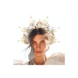 Diadem cu scoici și sirenă pentru costume, bandă de păr pentru cosplay și Renaștere &ndash;