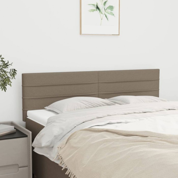 vidaXL Tăblii de pat, 2 buc., gri taupe, 72x5x78/88 cm, textil 346148