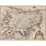 Harta Transilvania, Blaeu, Amsterdam, cca. 1645, 50x65cm, reproducere