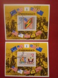 GRENADA, REVOLUȚIA SUA - 2 COLIȚE ȘTAMPILATE, Stampilat