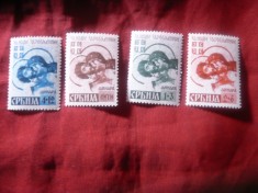 Serie Serbia 1941 Ocupatia germana - Fresca religioasa sec XII- 4 val.