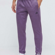 adidas pantaloni de trening culoarea violet, modelator