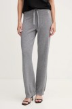 Joop! pantaloni de l&acirc;nă culoarea gri, drept, high waist, 30043973