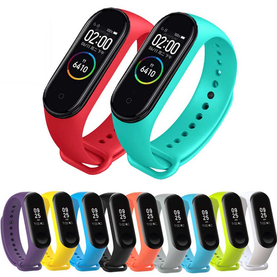 Set 3 culori Curea de silicon bratara fitness Xiaomi Mi Band 3 Mi Band 4 |  Okazii.ro