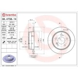 Set disc frana Mercedes 124 (W124) 12.84-08.93, 190 (W201) 10.82-08.93, Clasa E (W124) 02.93-06.96, Clasa E Coupe (C124) 06.93-06.97, Clasa E T-Model, BREMBO