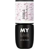 Cumpara ieftin MYLAQ UV Gel Polish lac de unghii sub forma de gel culoare My Shimmering Pink 5 ml