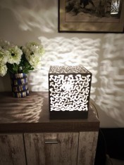 Lampă de interior / exterior - veioza din oțel traforat Stahl Design