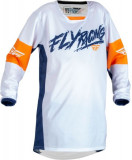 Cumpara ieftin Bluza Off-Road Copii Fly Racing Youth Kinetic Khaos, Alb/Albastru/Portocaliu, Large