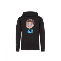 Mercedes AMG Petronas hanorac cu glugă pentru copii Caricature Graphic black George Russell F1 Team 2024 - 164 cm (dětsk&eacute;)