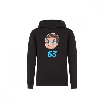 Mercedes AMG Petronas hanorac cu glugă pentru copii Caricature Graphic black George Russell F1 Team 2024 - 140 cm (dětsk&amp;eacute;) foto