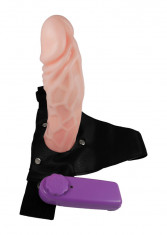 Strapon penis protetic cu penisul gol dildo vibrator 16cm foto