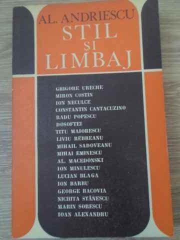 STIL SI LIMBAJ-ALEXANDRU ANDRIES-225854