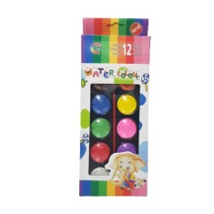 Acuarele cu pensula, 12 culori, +3 ani