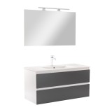 Mobilier complet de baie Vario Forte 100 alb-antracit