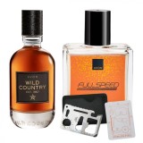 Cumpara ieftin Set apa de toaleta Wild Country 75 ml, apa de toaleta Full Speed 30 ml, card multifunctional de supravietuire, otel inoxidabil, Avon
