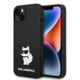 Karl Lagerfeld Husa Liquid Silicone Choupette iPhone 14 Plus Negru