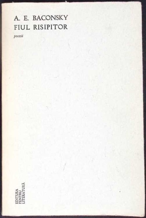 FIUL RISIPITOR POEZII-A.E. BACONSKY-352906