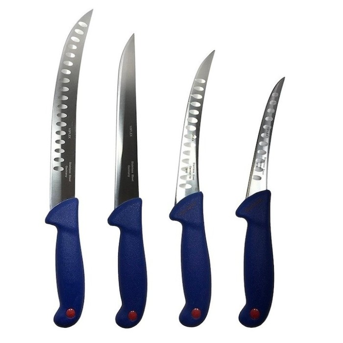 Set 4 cutite profesionale de macelarie, filetat, injunghiat, transat, dezosat, otel carbon