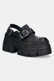 Buffalo mocasini Gospher Clog Snd femei, culoarea negru, cu platforma, 1624085-BLK