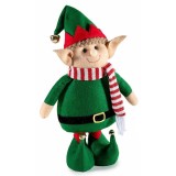 Figurina Elf Craciun textil multicolor cm 19 x 14,5 x 34 H
