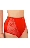 Chilot Dama Clasic Luan, Talie Inalta, Microfibra si Dantela, Rosu - Elegant si Confortabil