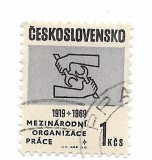 Cehoslovacia - A 50-a aniversare a Organizatiei Internationale a Muncii, 1969 - obliterat