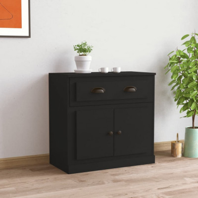 Servanta, negru, 70x35,5x67,5 cm, lemn prelucrat GartenMobel Dekor foto