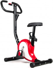 Bicicleta pentru Fitness FunFit, Multifunctionala cu Afisaj LCD, Reglabila, Culoare Rosu/Alb foto